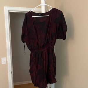 Express Burgundy and Black Mini Dress